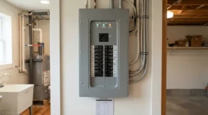 An infographic showing single-phase household limits when choosing a 7kW vs 22kW home EV charger for a British home.