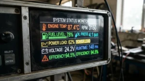 A digital display on a smart EV charger for solar diversion showing live solar excess diversion stats.