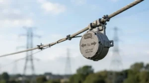 Illustrative guide showing how a whole home energy monitor clamp fits around an electricity feed cable