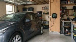 Fitting a tethered vs untethered EV charger inside a narrow British garage