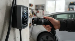 Checking the charger socket type while comparing a tethered vs untethered EV charger