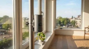 Wi-Fi connection test for a retrofit curtain motor in a suburban kitchen diner