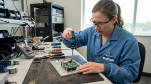 Connecting low voltage wiring to a smart relay module for garage door automation