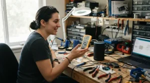 Setting up voice control using a smart relay module for garage door integration at home