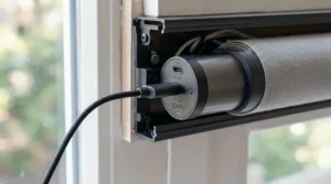 Recharging the long-lasting battery pack hidden inside smart roller blinds