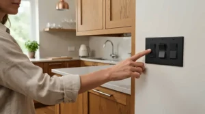 Using a smart switch for multi-gang plates to manage kitchen overhead and under-cabinet lighting